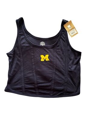 University of Michigan Navy  Cropped Tank - Size L (12/14)